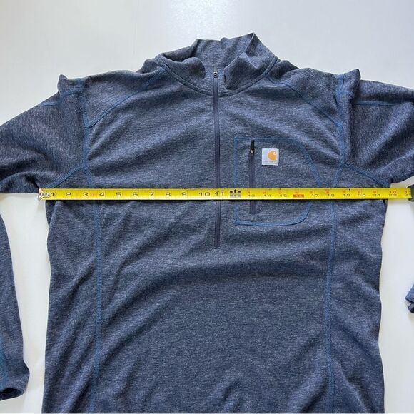 Carhartt Men's Force Midweight Synthetic-Wool Blend Base Layer Quarter-Zip Large - Picture 4 of 9